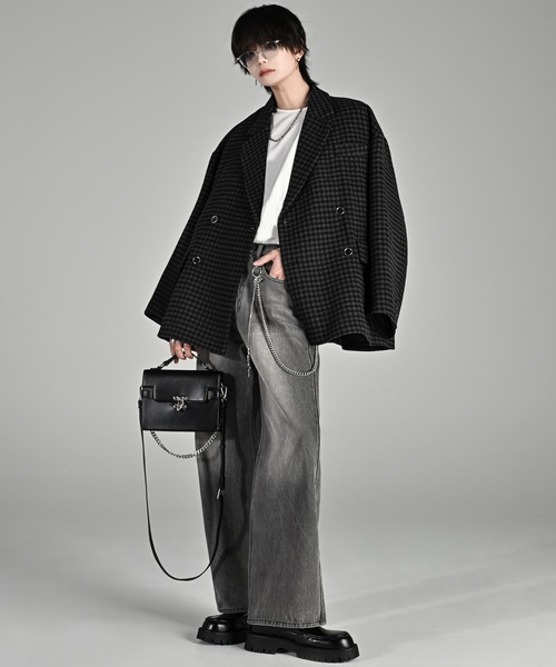 ADRER TRダブルクロスルーズテーラードダブルジャケット、パンツセット TR w cloth loose tailored double jacket / TRダブルクロス