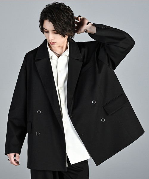 セール】TR w cloth loose tailored double jacket / TRダブルクロス