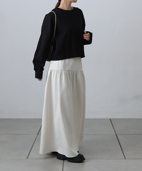 COLONY 2139(コロニートゥーワンスリーナイン)の「チョコキルトフレアスカート(スカート・レディース・オフホワイト/ブラック/チャコールグレー・FREE)」の16枚目の写真