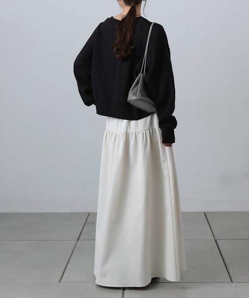 COLONY 2139(コロニートゥーワンスリーナイン)の「チョコキルトフレアスカート(スカート・レディース・オフホワイト/ブラック/チャコールグレー・FREE)」の18枚目の写真