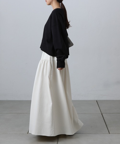 COLONY 2139(コロニートゥーワンスリーナイン)の「チョコキルトフレアスカート(スカート・レディース・オフホワイト/ブラック/チャコールグレー・FREE)」の19枚目の写真