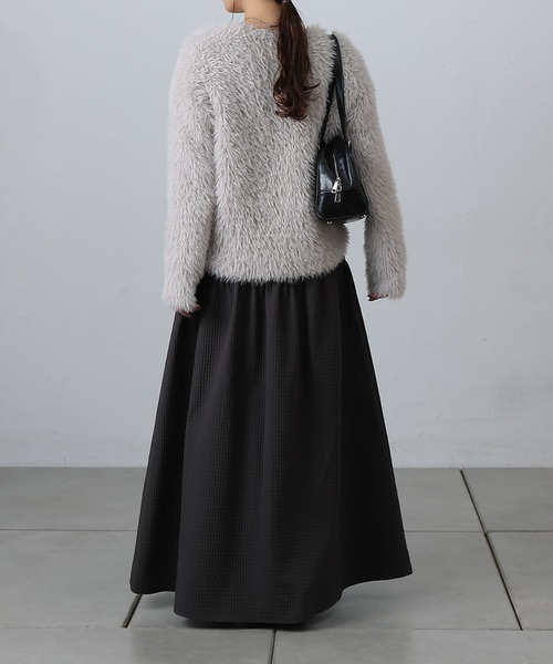 COLONY 2139(コロニートゥーワンスリーナイン)の「チョコキルトフレアスカート(スカート・レディース・オフホワイト/ブラック/チャコールグレー・FREE)」の11枚目の写真