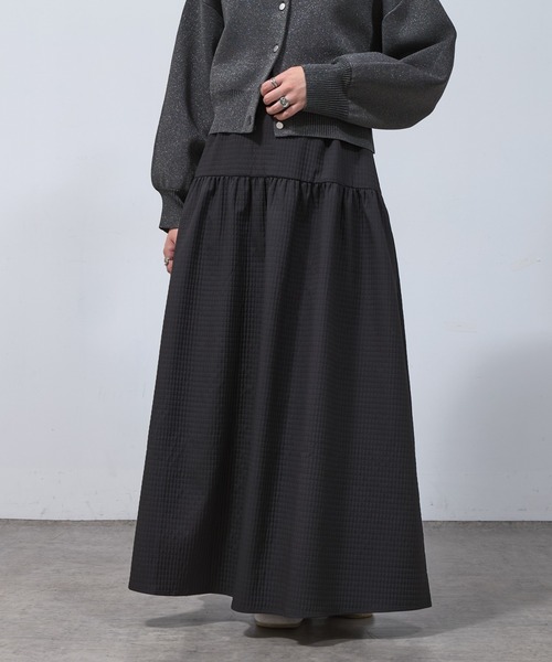 COLONY 2139(コロニートゥーワンスリーナイン)の「チョコキルトフレアスカート(スカート・レディース・オフホワイト/ブラック/チャコールグレー・FREE)」の21枚目の写真