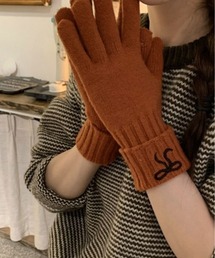 kirakiraShop（キラキラショップ）の「指穴付き リボン ニット グローブ（手袋）」