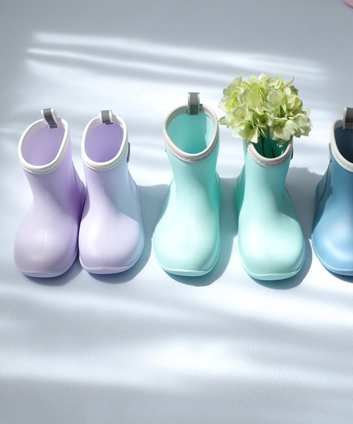 AmiAmi（アミアミ）の「雨晴れ兼用 キッズショート レインブーツ/レインシューズ 長靴（レインシューズ・キッズ・ブルー/ピンク/ミント/ラベンダー・L/M/S）」の7枚目の写真