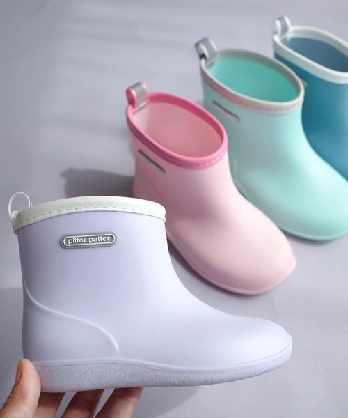 AmiAmi（アミアミ）の「雨晴れ兼用 キッズショート レインブーツ/レインシューズ 長靴（レインシューズ・キッズ・ブルー/ピンク/ミント/ラベンダー・L/M/S）」の8枚目の写真