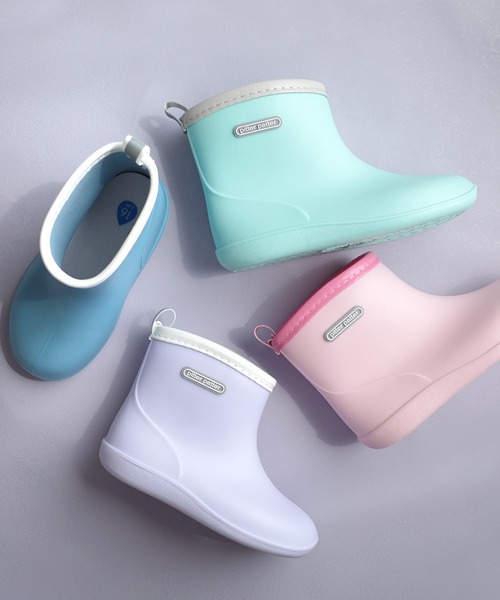 AmiAmi（アミアミ）の「雨晴れ兼用 キッズショート レインブーツ/レインシューズ 長靴（レインシューズ・キッズ・ブルー/ピンク/ミント/ラベンダー・L/M/S）」の11枚目の写真
