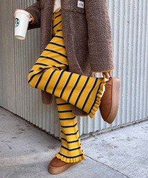 HELLO.SANFRANCISCO | 【HELLO.SANFRANCISCO】マルチボーダーニットフレアパンツ(その他パンツ)