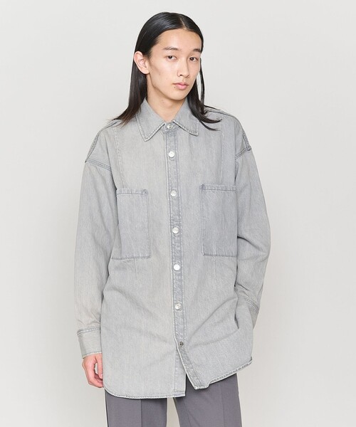 ASTRAET（アストラット）の「＜ASTRAET＞11.5oz デニム 2ポケットシャツ UNISEX（シャツ/ブラウス・レディース・コバルトブルー/ライトグレー・FREE）」の10枚目の写真