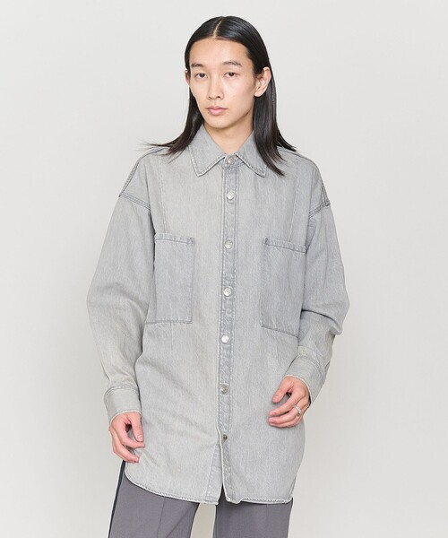 ASTRAET（アストラット）の「＜ASTRAET＞11.5oz デニム 2ポケットシャツ UNISEX（シャツ/ブラウス・レディース・コバルトブルー/ライトグレー・FREE）」の11枚目の写真