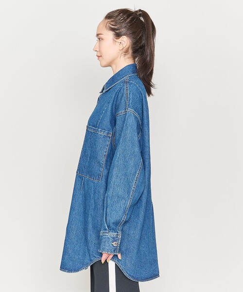 ASTRAET（アストラット）の「＜ASTRAET＞11.5oz デニム 2ポケットシャツ UNISEX（シャツ/ブラウス・レディース・コバルトブルー/ライトグレー・FREE）」の15枚目の写真