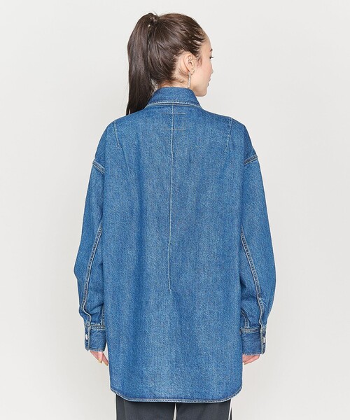 ASTRAET（アストラット）の「＜ASTRAET＞11.5oz デニム 2ポケットシャツ UNISEX（シャツ/ブラウス・レディース・コバルトブルー/ライトグレー・FREE）」の16枚目の写真