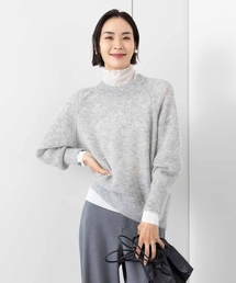 マイディ MAYDI *モヘヤウールハンドメイドニットプルオーバー*Mグレー杢ビッグサイズ厚手畦編みセーター(2-2502-102)【01C52】 maydi | STORES