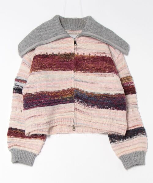 SANSeLF（サンセルフ）の「セーラーカラーボーダージップアップニット【SANSeLF】 sanw24a065（ニット/セーター・レディース・マルチ・FREE）」の9枚目の写真