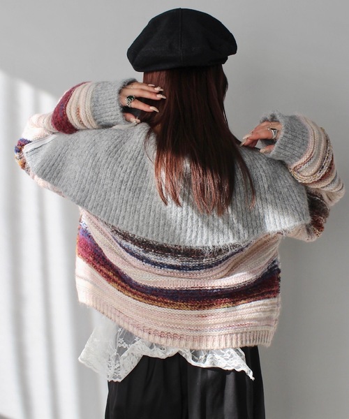 SANSeLF（サンセルフ）の「セーラーカラーボーダージップアップニット【SANSeLF】 sanw24a065（ニット/セーター・レディース・マルチ・FREE）」の15枚目の写真
