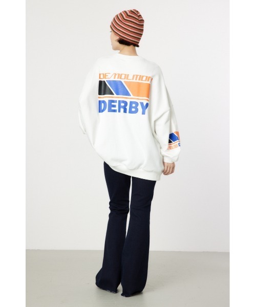 RODEO CROWNS WIDE BOWL(ロデオクラウンズワイドボウル)の「カットオフスリムフレアデニム(デニムパンツ・レディース・ダークブルー・X-SMALL/SMALL/MEDIUM)」の6枚目の写真
