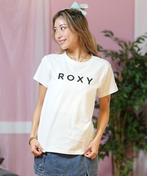 ROXY（ロキシー）の「ROXY/ロキシー シンプルロゴTシャツ RST251098（Tシャツ/カットソー・レディース・ブラック/ホワイト・L/M/S）」の3枚目の写真