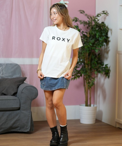 ROXY（ロキシー）の「ROXY/ロキシー シンプルロゴTシャツ RST251098（Tシャツ/カットソー・レディース・ブラック/ホワイト・L/M/S）」の6枚目の写真