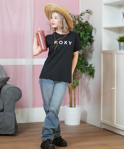 ROXY（ロキシー）の「ROXY/ロキシー シンプルロゴTシャツ RST251098（Tシャツ/カットソー・レディース・ブラック/ホワイト・L/M/S）」の10枚目の写真
