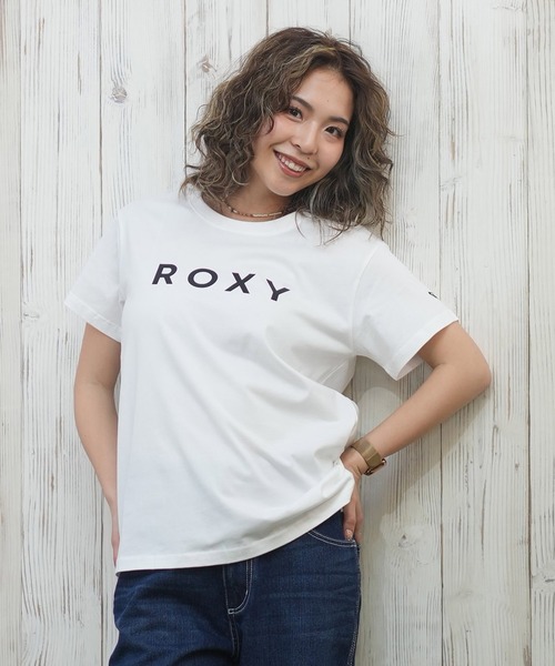 ROXY（ロキシー）の「ROXY/ロキシー シンプルロゴTシャツ RST251098（Tシャツ/カットソー・レディース・ブラック/ホワイト・L/M/S）」の14枚目の写真