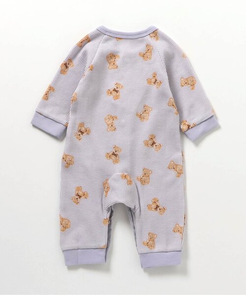 apres les cours(アプレレクール)の「【WEB限定】ワッフルバラエティカバーオール(ロンパース・キッズ・サックスブルー/アイボリー/オフホワイト/クリーム・80/60/70)」の5枚目の写真