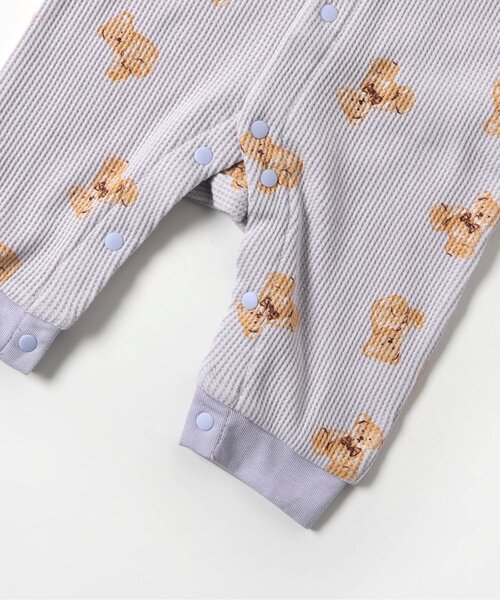 apres les cours(アプレレクール)の「【WEB限定】ワッフルバラエティカバーオール(ロンパース・キッズ・サックスブルー/アイボリー/オフホワイト/クリーム・80/60/70)」の8枚目の写真