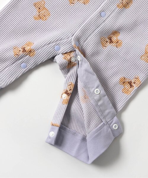 apres les cours(アプレレクール)の「【WEB限定】ワッフルバラエティカバーオール(ロンパース・キッズ・サックスブルー/アイボリー/オフホワイト/クリーム・80/60/70)」の9枚目の写真