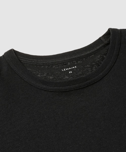 LEMAIRE（ルメール）の「BOXY SS T-SHIRT（Tシャツ/カットソー・メンズ・ベージュ/ブラック・S/M/XS）」の4枚目の写真