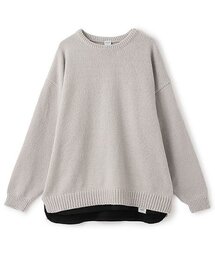【親子リンク】【洗濯機可】【DAD】裾レイヤードニット