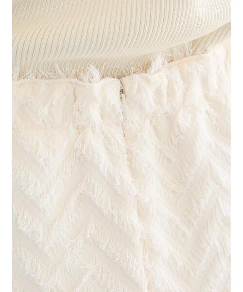 Te chichi（テチチ）の「フリンジジャカードボンディングスカート（セットアップ可）（スカート・レディース・オフホワイト/ブラック・M/S）」の11枚目の写真