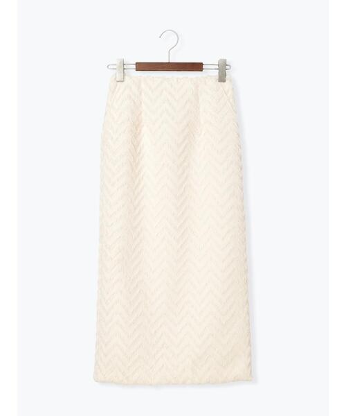 Te chichi（テチチ）の「フリンジジャカードボンディングスカート（セットアップ可）（スカート・レディース・オフホワイト/ブラック・M/S）」の13枚目の写真