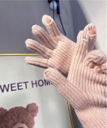 by LEGNA(バイレグナ)の冷たい風の侵入を防ぐ 男女兼用 スマホ対応ニット手袋(手袋)