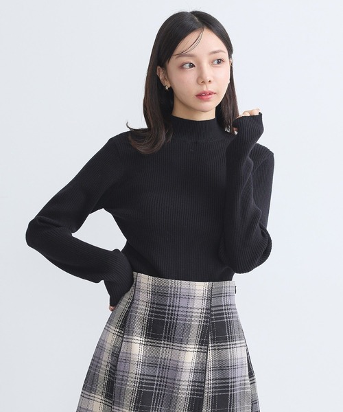 earth music&ecology(アースミュージックアンドエコロジー)の「SET2点リブニットインナー+チュールプルオーバー(ニット/セーター・レディース・ライトグレー/モカ/アイボリー/ブラック・FREE)」の17枚目の写真