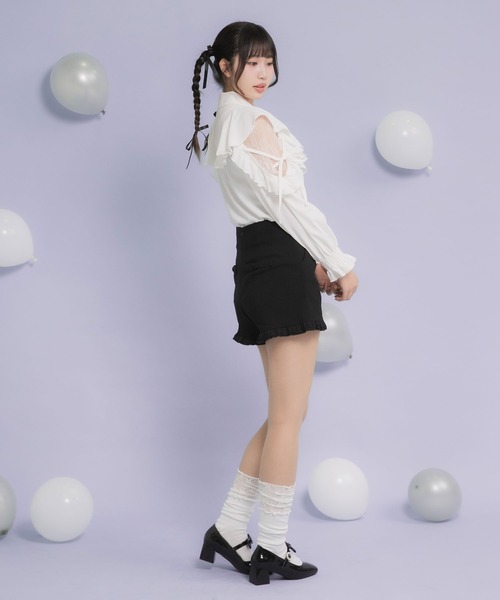DearMyLoveRose(ディアマイラブローズ)の「フリルレースショートパンツ(その他パンツ・レディース・ブラック系その他/ブラック/ブラック系その他2/グレー系その他/グレー・LARGE/MEDIUM/LL/SMALL/3L)」の7枚目の写真