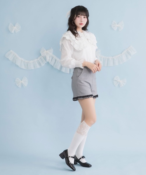 DearMyLoveRose(ディアマイラブローズ)の「フリルレースショートパンツ(その他パンツ・レディース・ブラック系その他/ブラック/ブラック系その他2/グレー系その他/グレー・LARGE/MEDIUM/LL/SMALL/3L)」の13枚目の写真