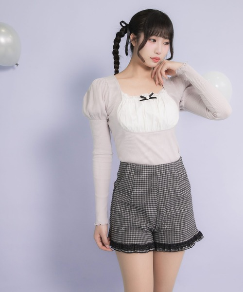 DearMyLoveRose(ディアマイラブローズ)の「フリルレースショートパンツ(その他パンツ・レディース・ブラック系その他/ブラック/ブラック系その他2/グレー系その他/グレー・LARGE/MEDIUM/LL/SMALL/3L)」の16枚目の写真