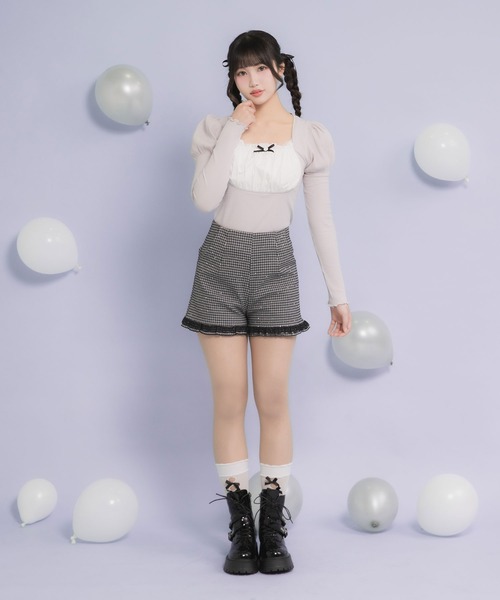 DearMyLoveRose(ディアマイラブローズ)の「フリルレースショートパンツ(その他パンツ・レディース・ブラック系その他/ブラック/ブラック系その他2/グレー系その他/グレー・LARGE/MEDIUM/LL/SMALL/3L)」の17枚目の写真
