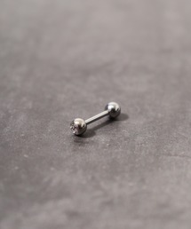 EVER METAL サージカルステンレス 316L アレルギー対応 ボディピアス ストーンデザイン バーベルピアス 日本製