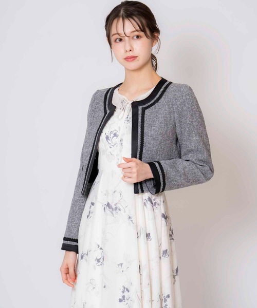 NOELA(ノエラ)の「ツイードジャケット(ノーカラージャケット・レディース・イエロー/ブラック/ベージュ・フリー)」の22枚目の写真