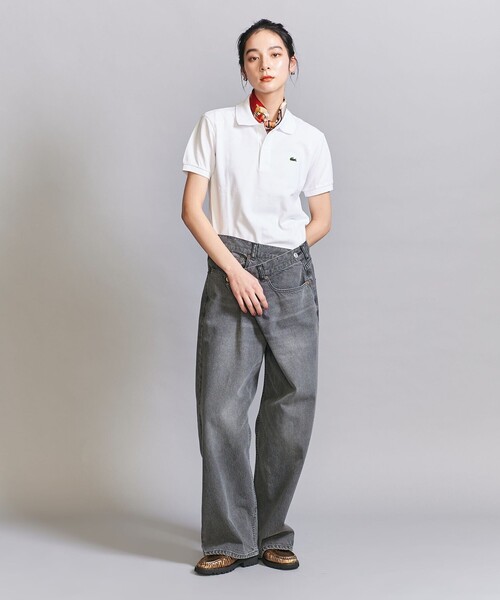 LACOSTE(ラコステ)の「【別注】<LACOSTE>ポロシャツ(ポロシャツ・レディース・ブラック/ライトピンク/ホワイト/ベージュ・38/34)」の7枚目の写真