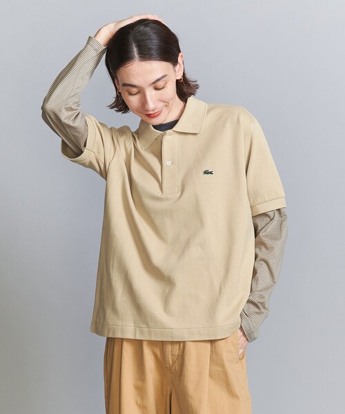 LACOSTE(ラコステ)の「【別注】<LACOSTE>ポロシャツ(ポロシャツ・レディース・ブラック/ライトピンク/ホワイト/ベージュ・38/34)」の11枚目の写真