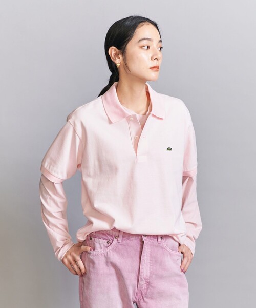 LACOSTE(ラコステ)の「【別注】<LACOSTE>ポロシャツ(ポロシャツ・レディース・ブラック/ライトピンク/ホワイト/ベージュ・38/34)」の15枚目の写真