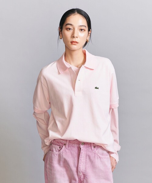 LACOSTE(ラコステ)の「【別注】<LACOSTE>ポロシャツ(ポロシャツ・レディース・ブラック/ライトピンク/ホワイト/ベージュ・38/34)」の16枚目の写真