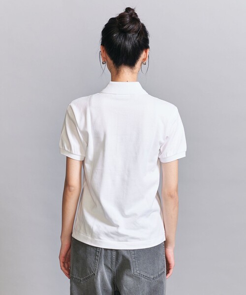 【希少品】LACOSTE ラコステ ビッグロゴ ポロシャツ　ホワイト レディース] ラコステ ポロシャツ ホワイト [LACOSTE]