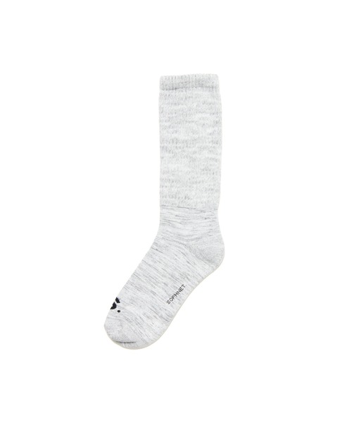 SOPHNET.(ソフネット)の「BINCHOTAN RIBBED SOCKS(ソックス/靴下・メンズ・ホワイト/ブラック/グレー・MEDIUM/LARGE)」の2枚目の写真