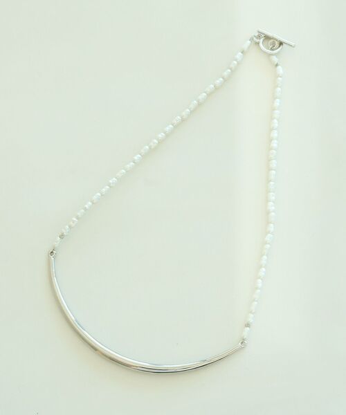 YECCA VECCA（イェッカヴェッカ）の「メタルバーパールチョーカーネックレス（ネックレス・レディース・ゴールド/シルバー・FREE）」の2枚目の写真