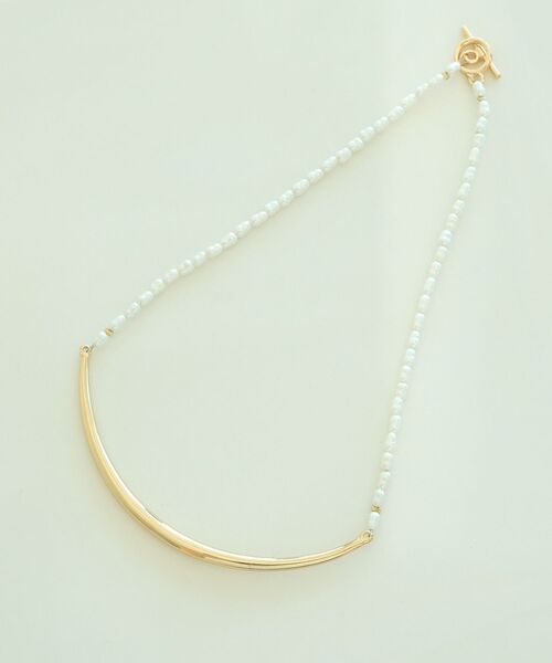 YECCA VECCA（イェッカヴェッカ）の「メタルバーパールチョーカーネックレス（ネックレス・レディース・ゴールド/シルバー・FREE）」の9枚目の写真