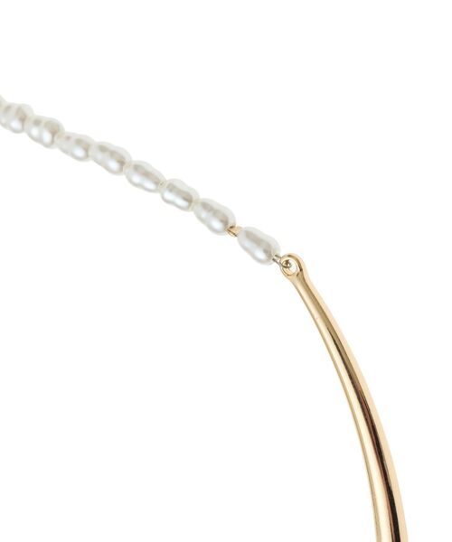 YECCA VECCA（イェッカヴェッカ）の「メタルバーパールチョーカーネックレス（ネックレス・レディース・ゴールド/シルバー・FREE）」の6枚目の写真