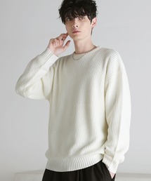 Buyer's select/畦編みクルーネックニット