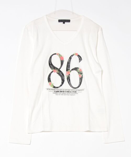 in the attic(インジアティック)の「【in the attic】Vネック/86/LS-T(Tシャツ/カットソー・メンズ・ブラック/ホワイト・LARGE/X-LARGE)」の1枚目の写真